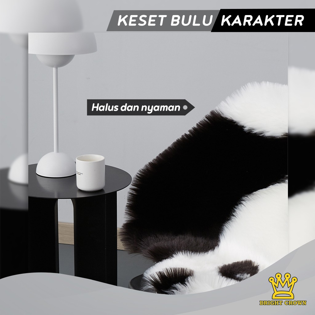 Bright Crown Kawaii Karpet Bulu Rumah Karakter