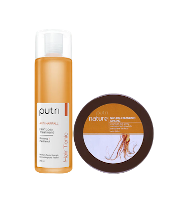 Hair Care Creambath Package Anti Hairfall Hair Tonic & Natural Creambath Ginseng 1