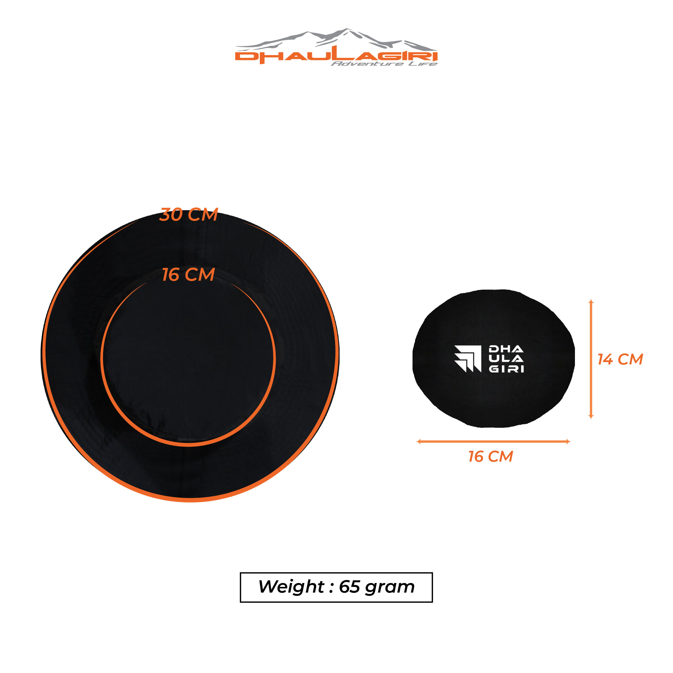 Dhaulagiri Indo Raya Dhaulagiri Dh Foldable Bucket Hat