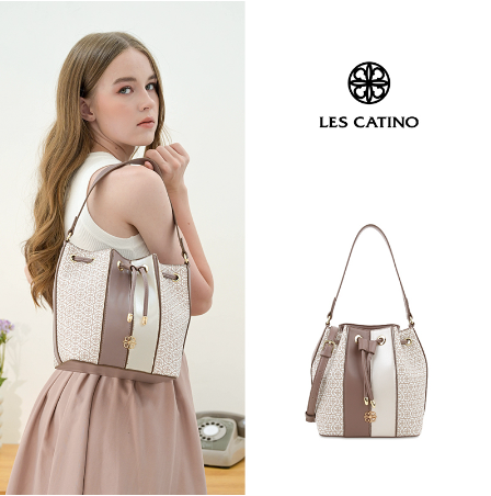 Les Catino  Haven Shoulder Drawstring Monogram