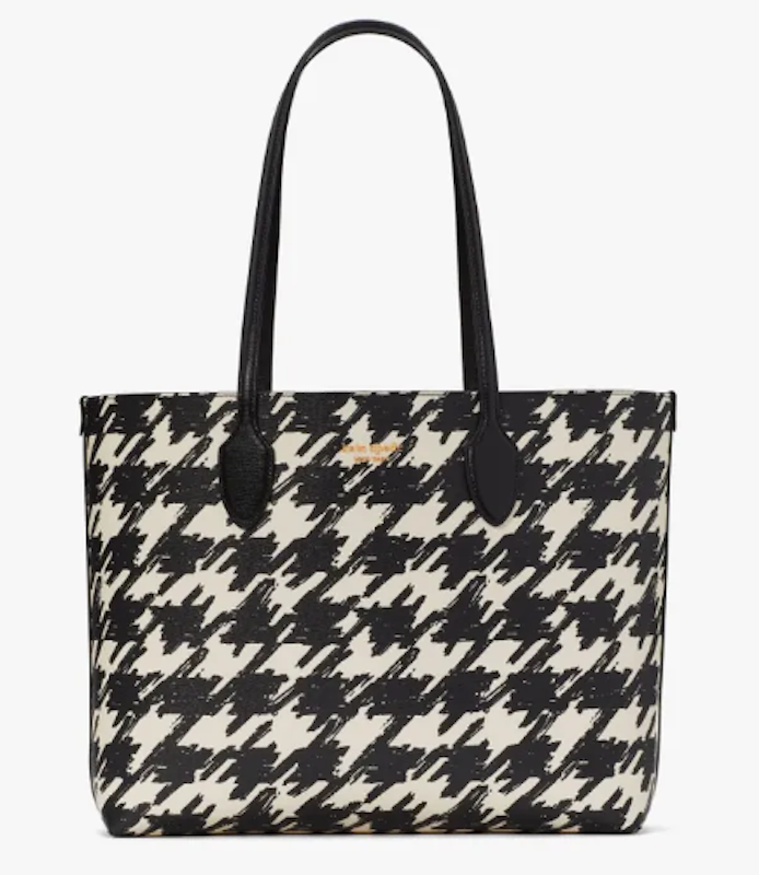 Bleecker Painterly Houndstooth Large Tote 1