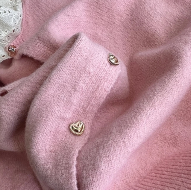  Lo Clothes Atasan Rajut Round Neck Polos Kombinasi Renda