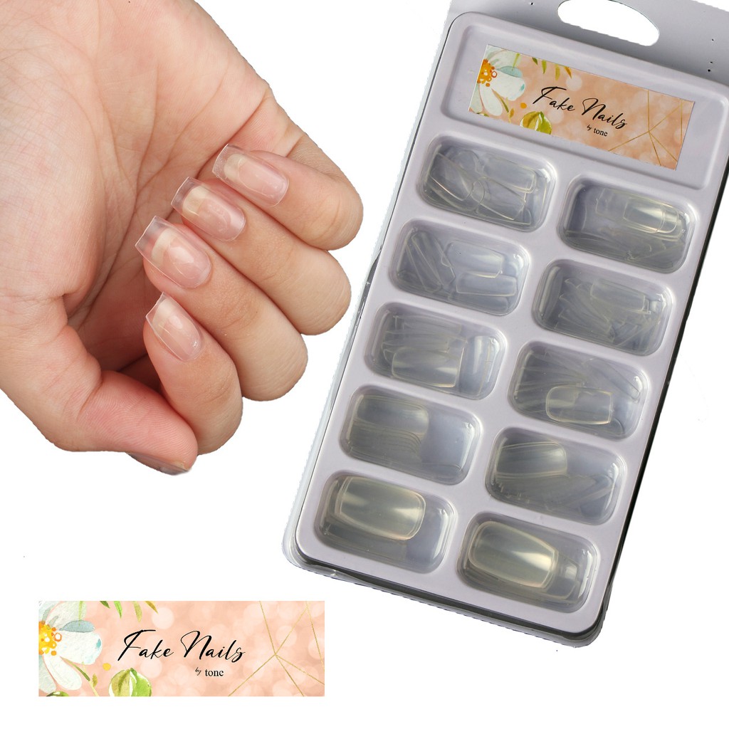 Tone Kuku Palsu 100 Pcs Polos (Fake Nails Nail Art) - DIY