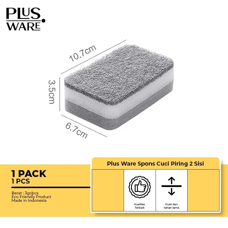  Plusware Spons Cuci Piring 2 Sisi 