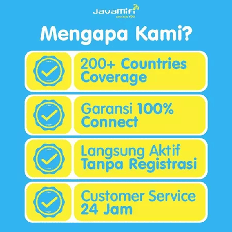 JavaMifi 4G Travel WiFi Indonesia Unlimited Mobile Broadband 5