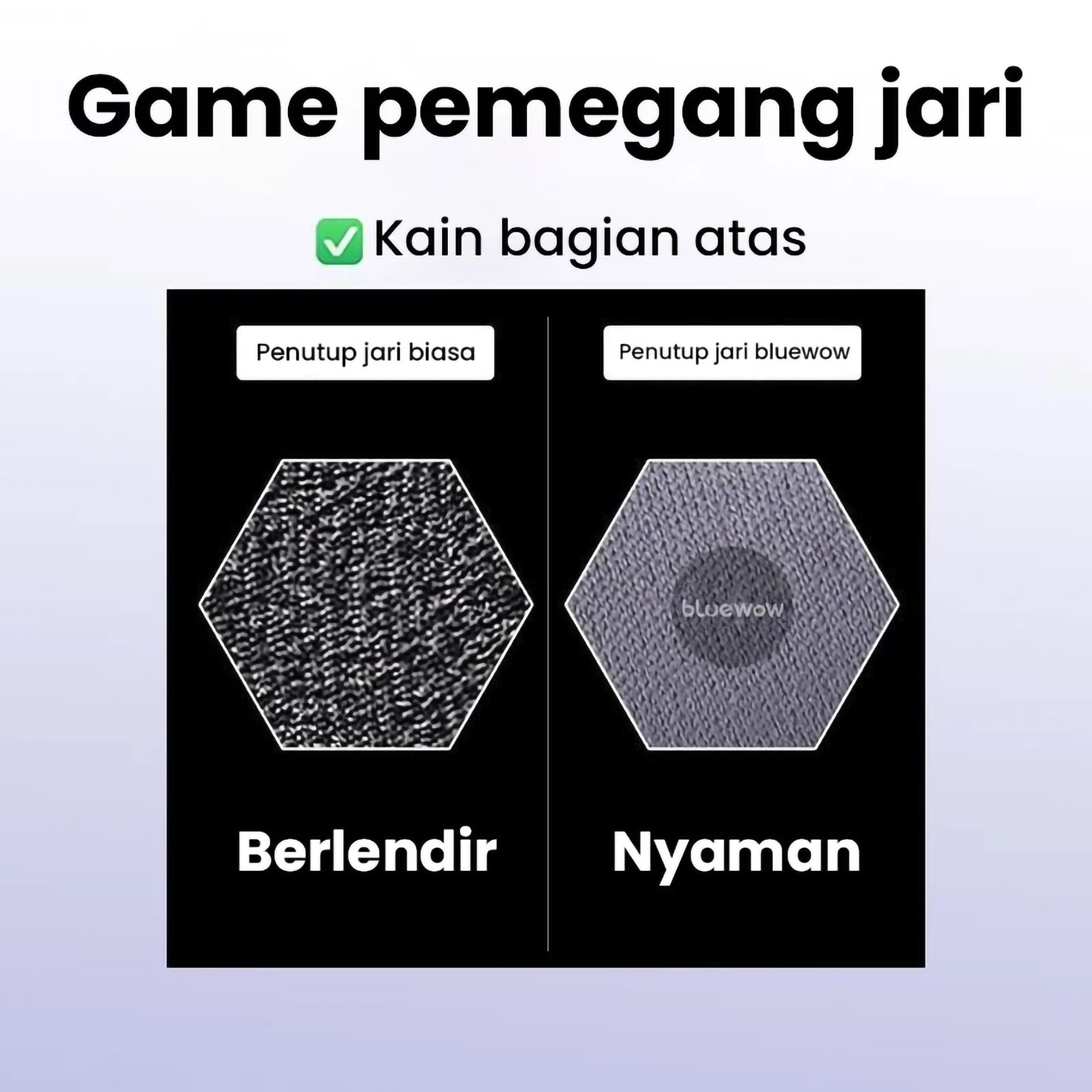 BlueWow BlueWow Silver Cloth Mobile Game Finger Sleeves