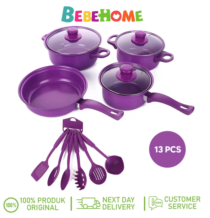 Bebehome Peralatan Masak Lengkap 13 Pcs
