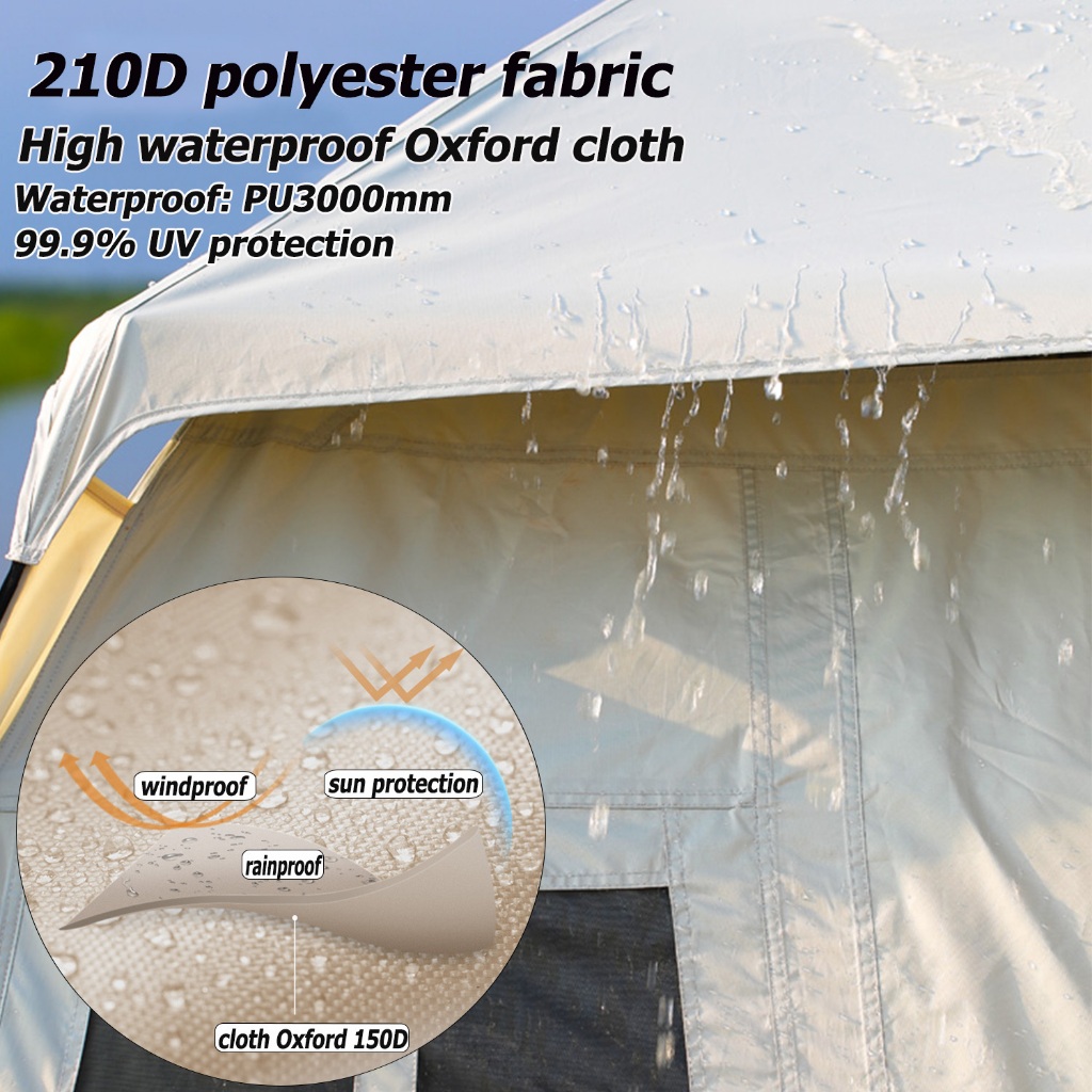 Zhejiang Yucheng Outdoor Mountainhiker Tenda Camping Otomatis 3-4 Orang SZK385