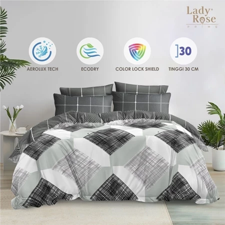 Lady Rose Prime Bed Cover Set King Fitted "Live" 4