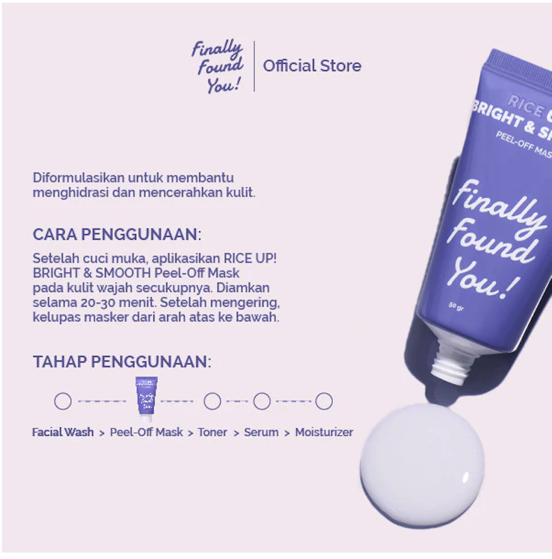 Finally Found You! RICE UP! Bright & Smooth Peel-Off Mask