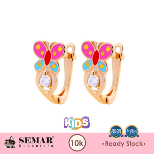 Kerja Gotama Bersaudara Semar Nusantara Anting Emas Baby Colour Butterfly 10K