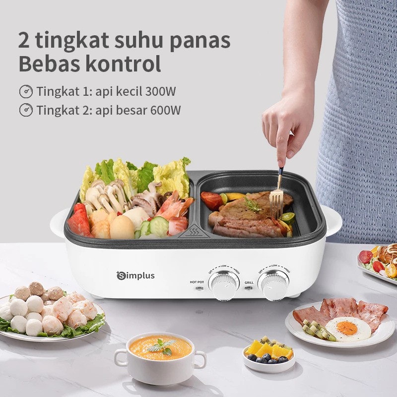 Simplus Pemanggang Elektrik Multifungsi 2in1 2