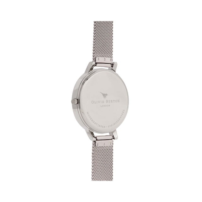 White Dial Mesh Watch 3