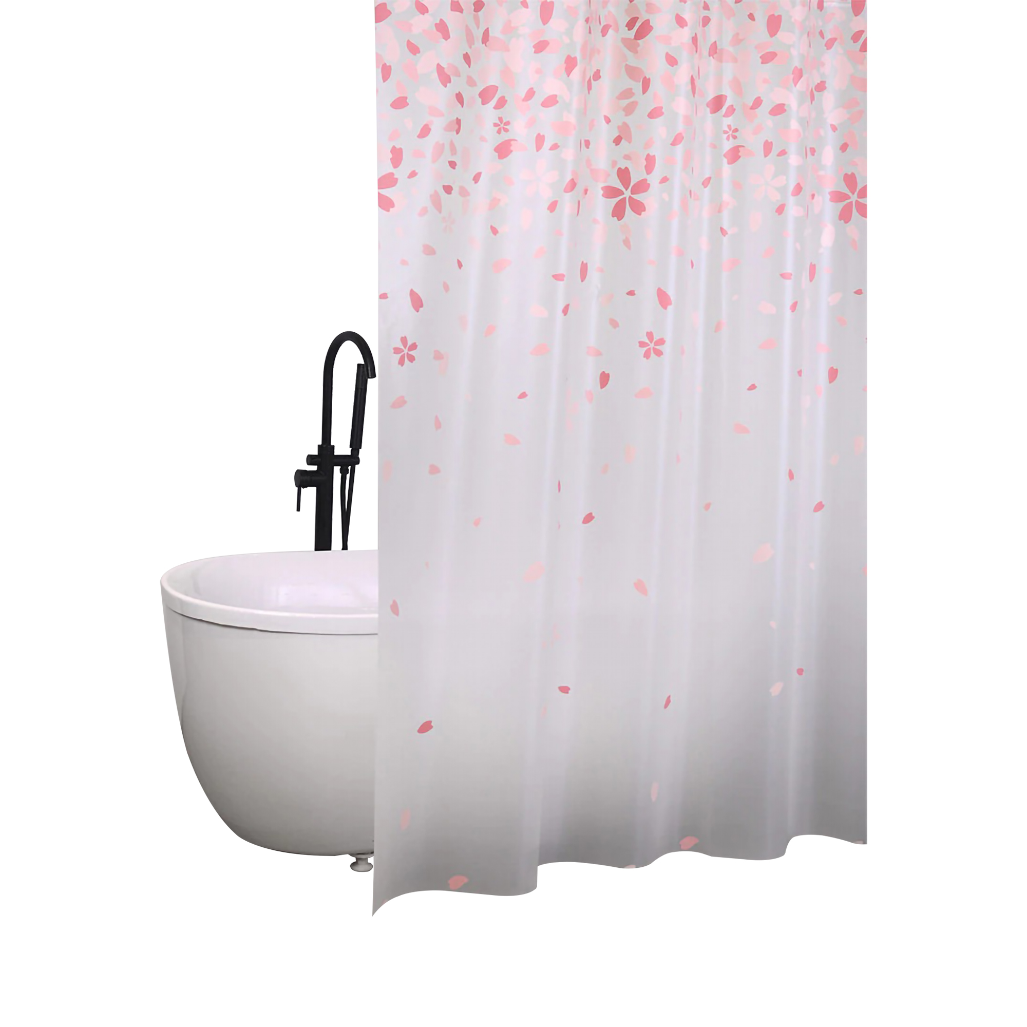 AZKO Forhom Tirai Kamar Mandi Motif Leaf Clear 1