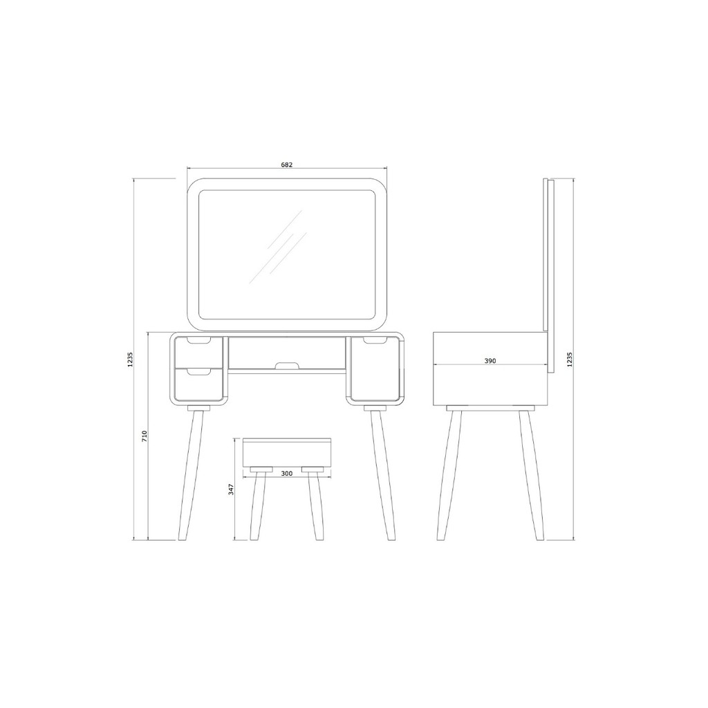  Copenhagen Meja Rias Console Set
