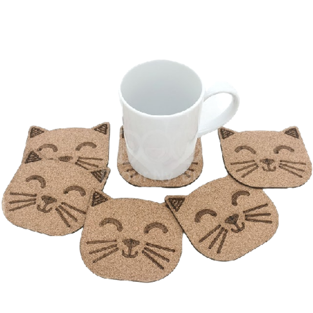 Tatakan Gelas Bentuk Kepala Kucing