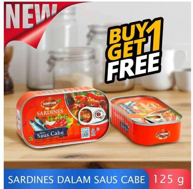 Kemang Food Industries (KEMFOOD) Kemfood Sarden Saos Cabai