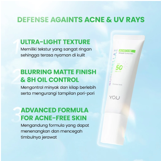 HEBE Beauty Style Y.O.U Sunbrella Pro Acnecare Shield Sunscreen SPF 50+ PA++++