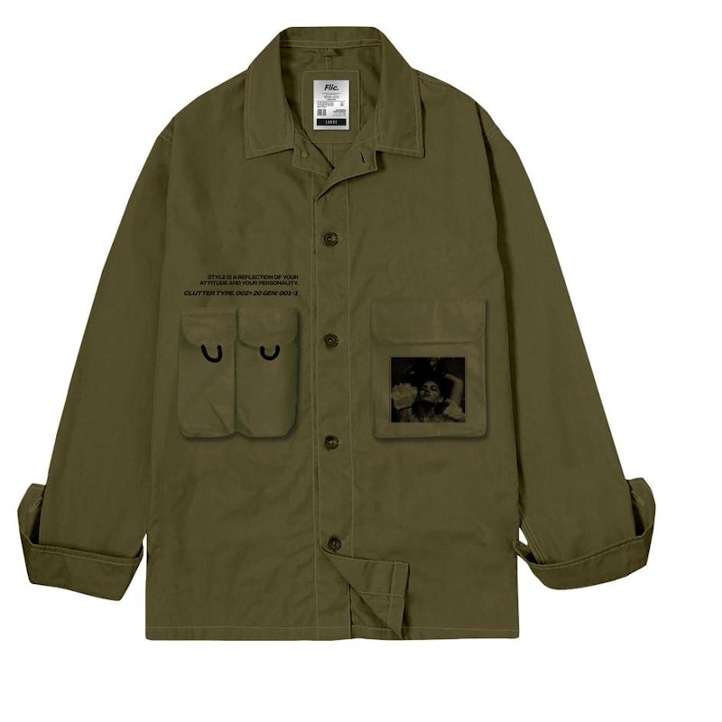 Pleasure Internal Overshirt Jacket Army 2