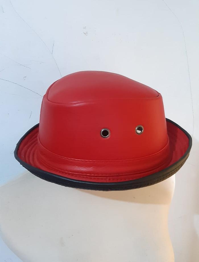  MDL Leather Topi Fedora Laken Kulit Asli