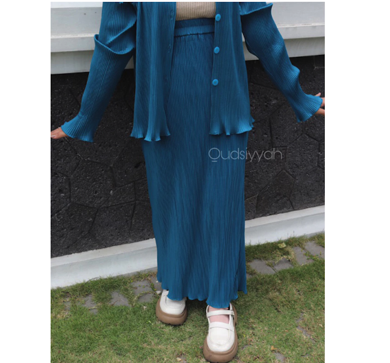 Qudsiyyah Rok Span Plisket 4