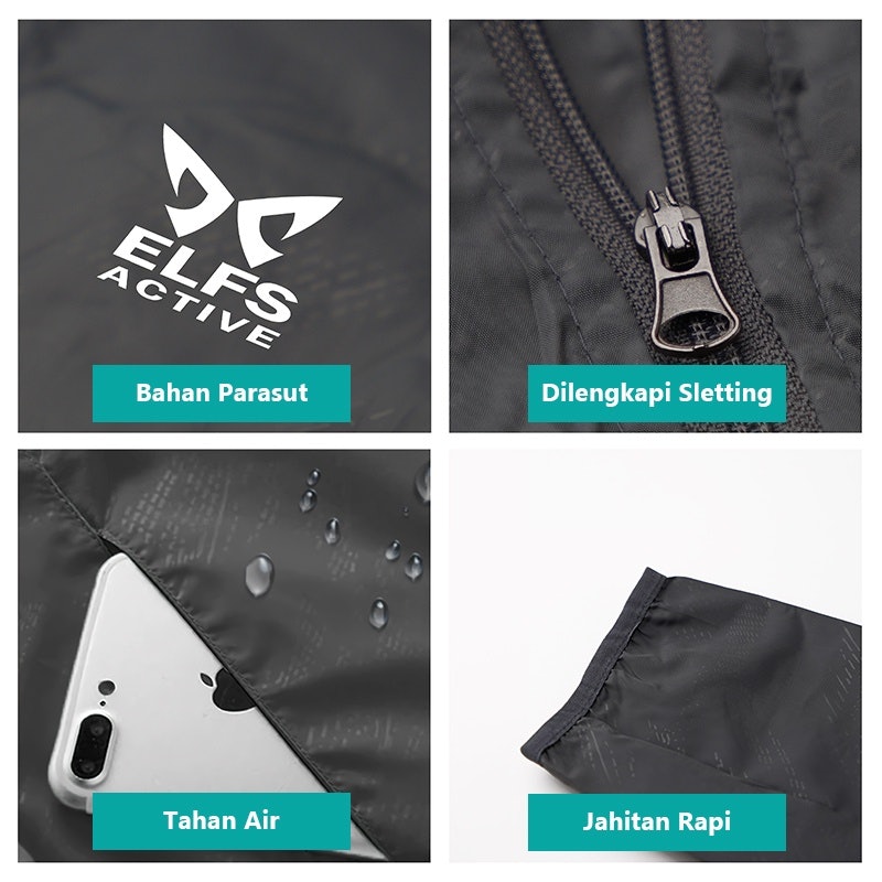 Jaket Pria Lipat Parasut Water Resistant Simple 4