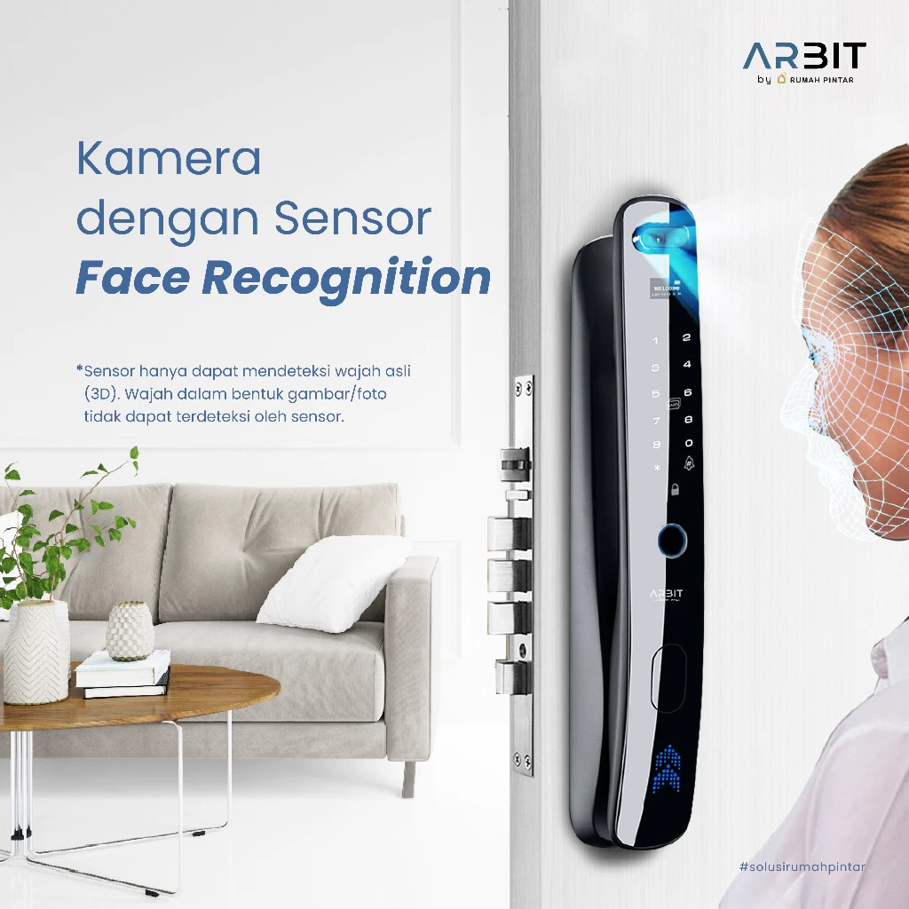 Arbit WiFi 3D Face ID Smart Home Door Lock