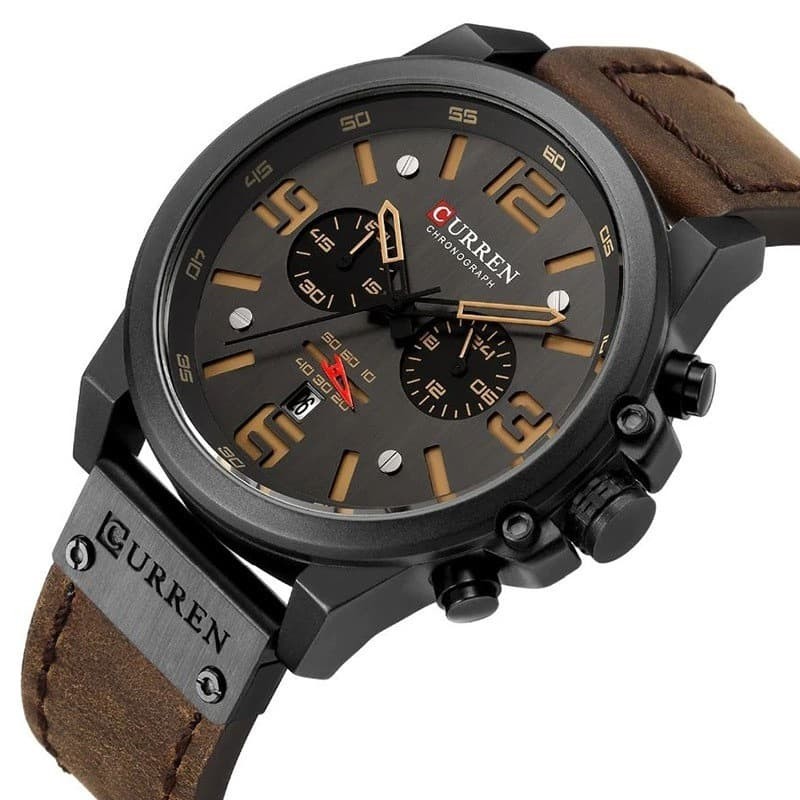 Curren Original Brand Leather Straps Wrist Watch for Men 8314