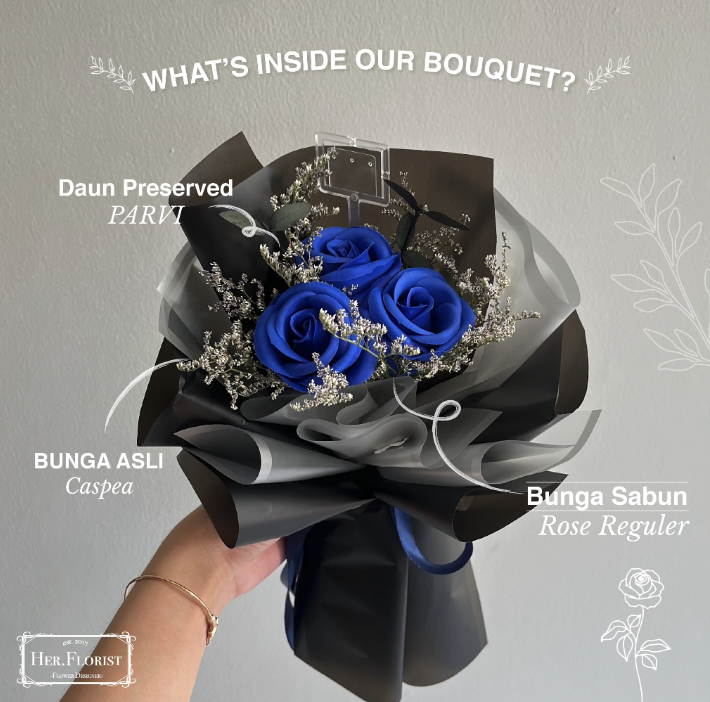 Triple Soap and Dried Flowers Bouquet  2