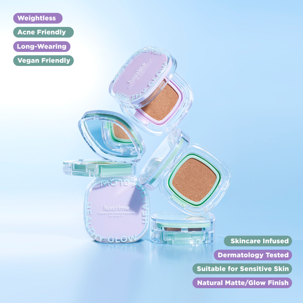 Luxury Cantika Indonesia Luxcrime Perfecting Cover Cushion Velvet Matte SPF 50 PA +++ W02