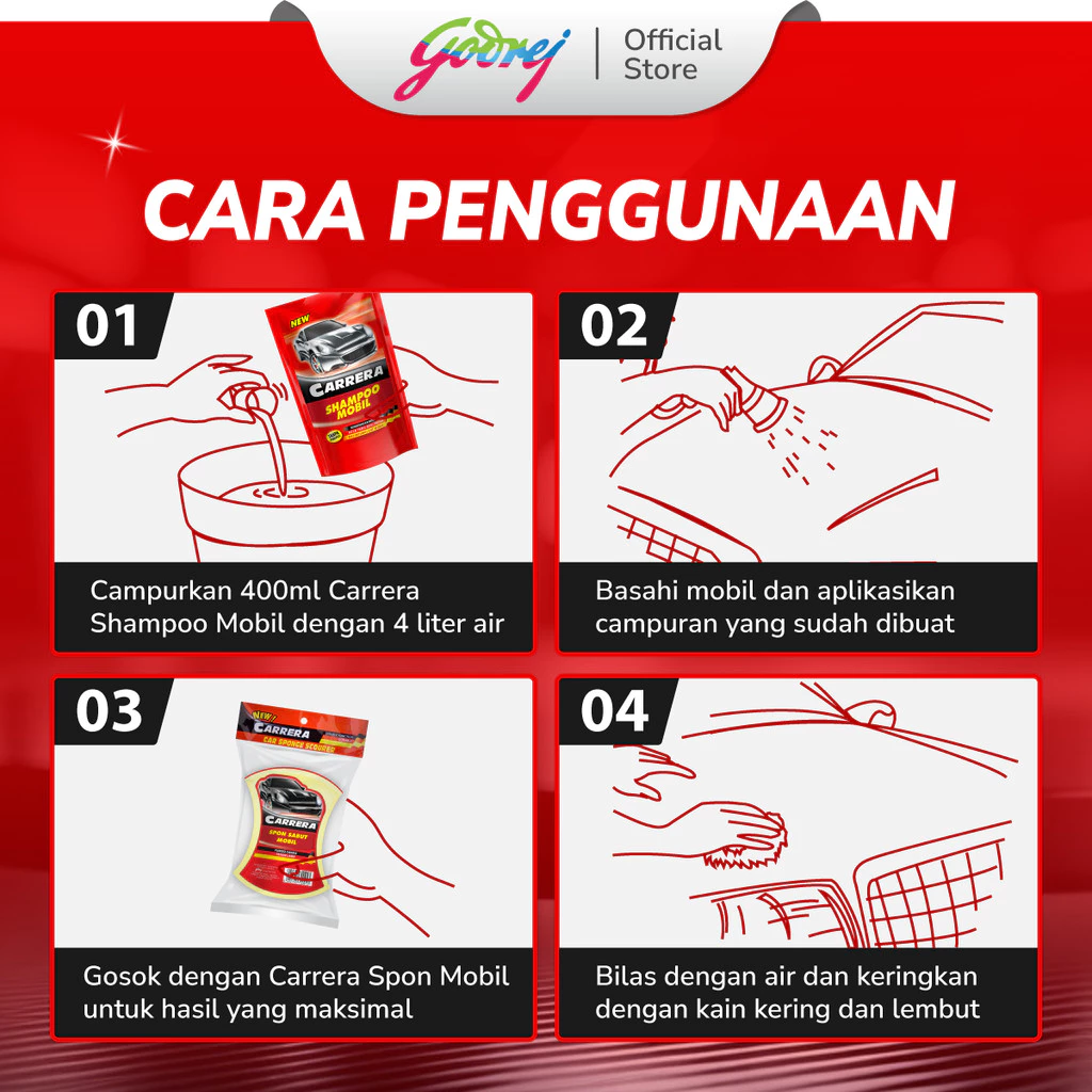 Godrej Carrera Shampoo Mobil 800 ml