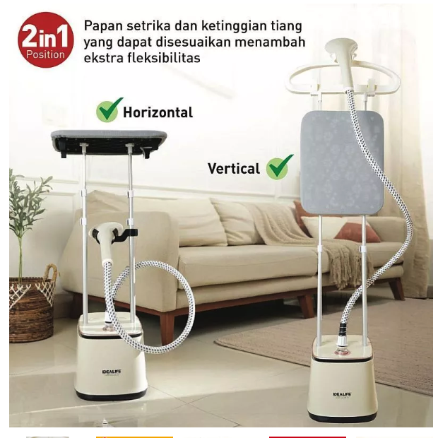 Idealife Makmur  IDEALIFE Stand Garment Steamer GS2701