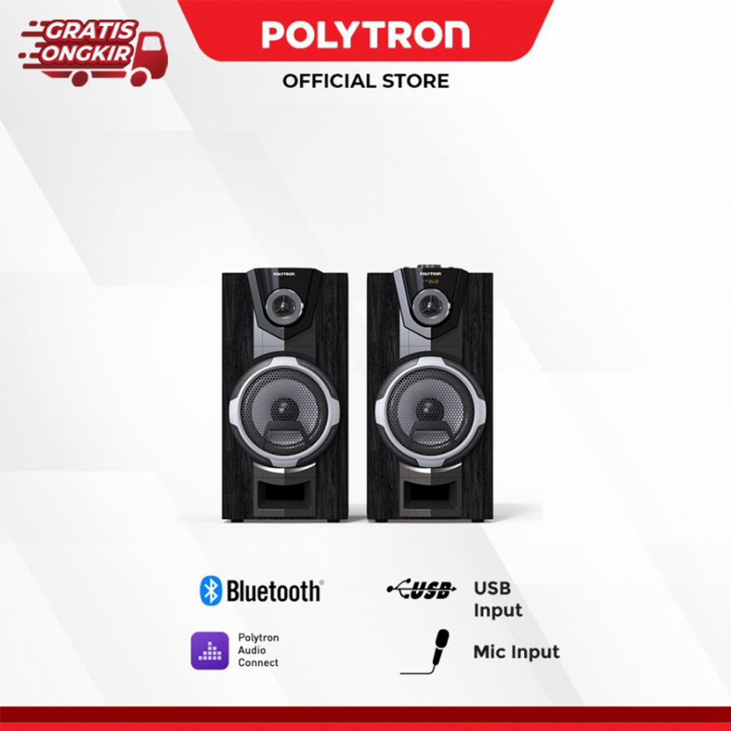 POLYTRON Polytron Bluetooth Speaker Aktif Karaoke 8 Inch  PAS 8F12