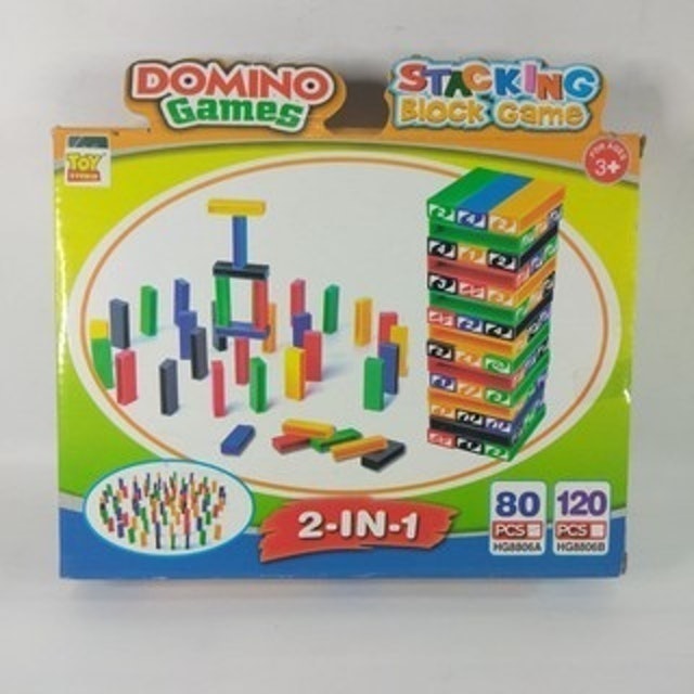 Domino Stacking Block Game 2in1 2