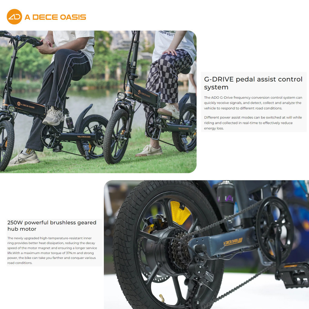 ADO E-Bike ADO E-Bike Folding Electric Mountain Bike A16 XE