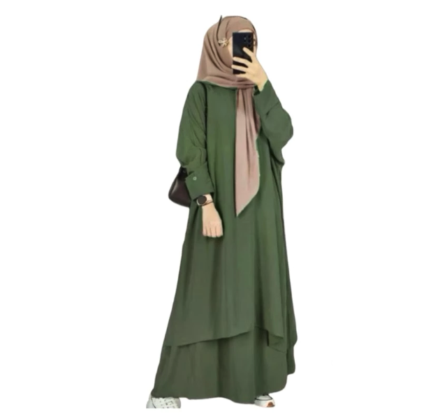  Geneaby Fatiya Long Set Tunik Rok 