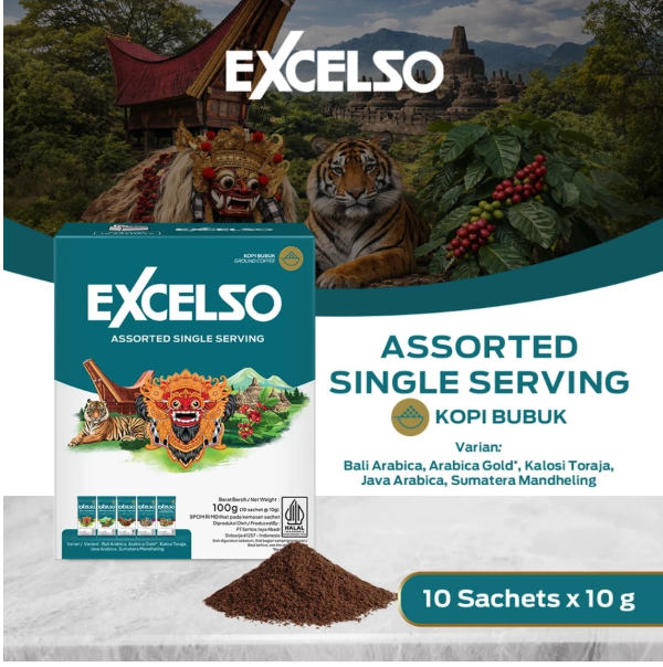Kapal Api Group Excelso Assorted Single Serving (10 sachet x 10 gram)