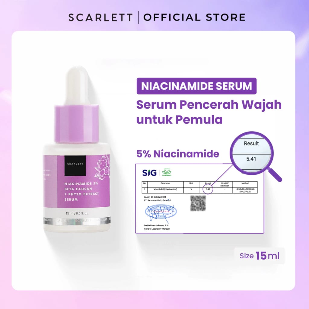 Opto Lingkar Sejahtera Scarlett Whitening Niacinamide 5% Beta Glucan 7 Phyto Extract Serum