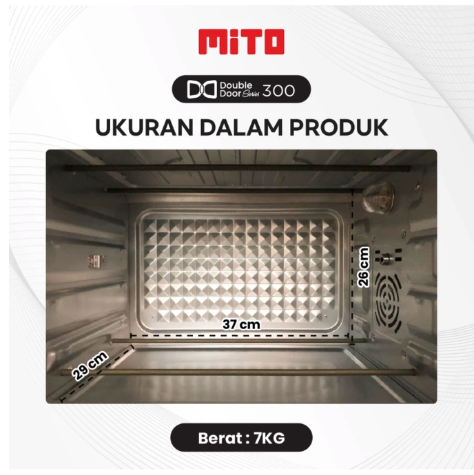 Mahakarya Sukses Indonesia MITO Electric Oven Double Door 33L MO300