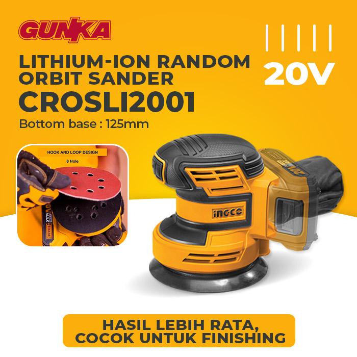 Ingco Teknika Indonesia INGCO P20S Cordless Random Orbital Sander CROSLI2001