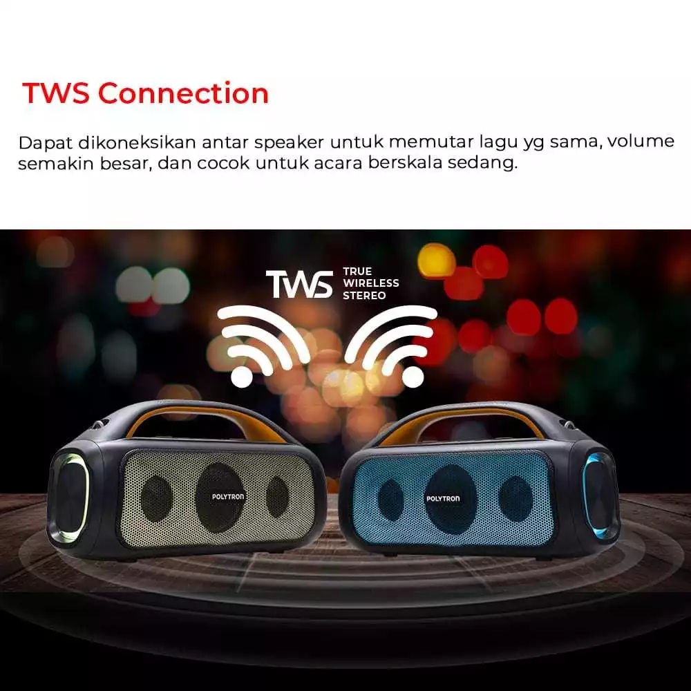 POLYTRON Polytron Partymax Speaker Bluetooth Portable Wireless  PPS 4PH12