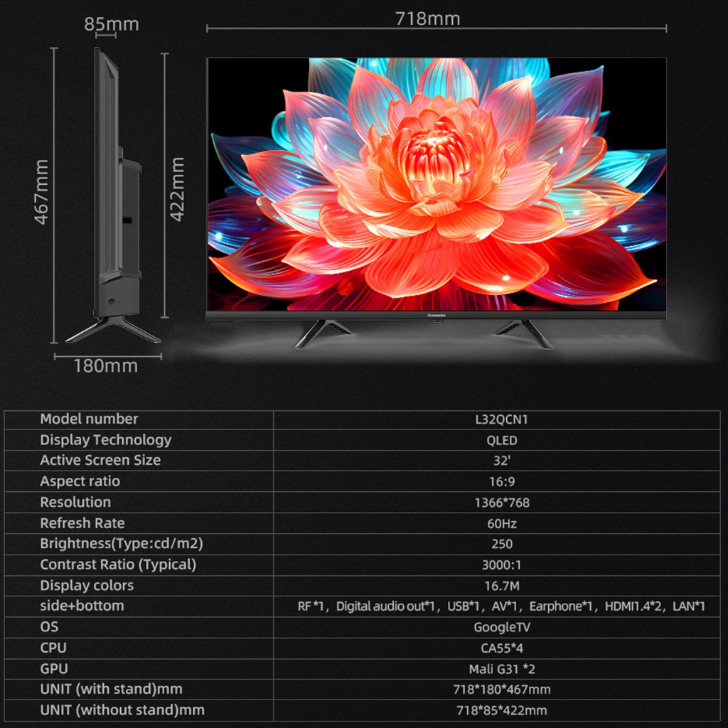 Changhong Limited Changhong QLED TV Premium L32QCN1