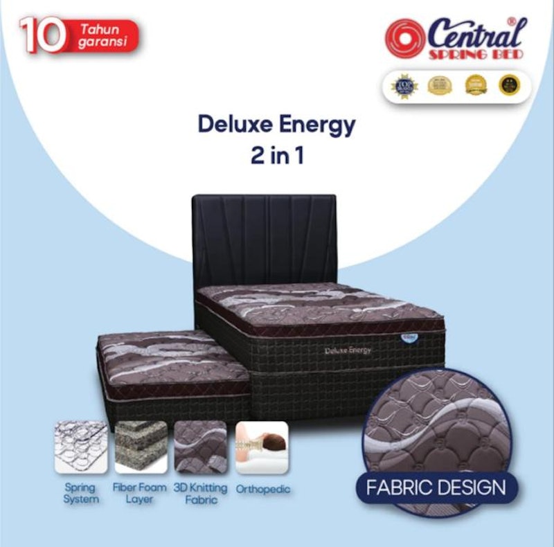 Central Deluxe Energy Springbed Plushtop 2in1 2