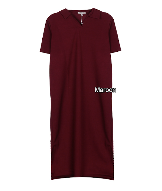 Clairin Polo Dress Shirt Maroon
