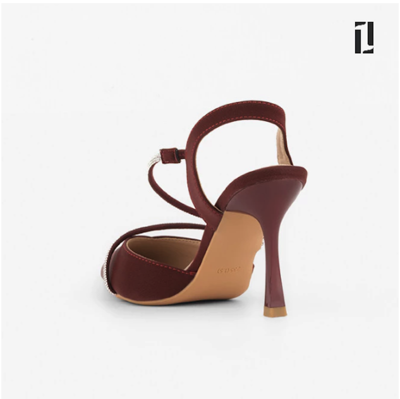 Lawrensia Erika Sepatu Heels Wanita Satin Suede Pesta 3