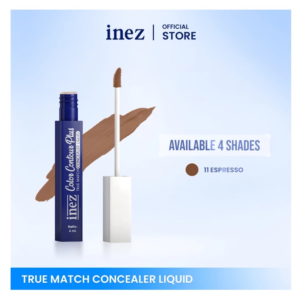 Kosmetikatama Super Indah Inez Cosmetics Color Contour Plus True Match Concealer Liquid Dark 14