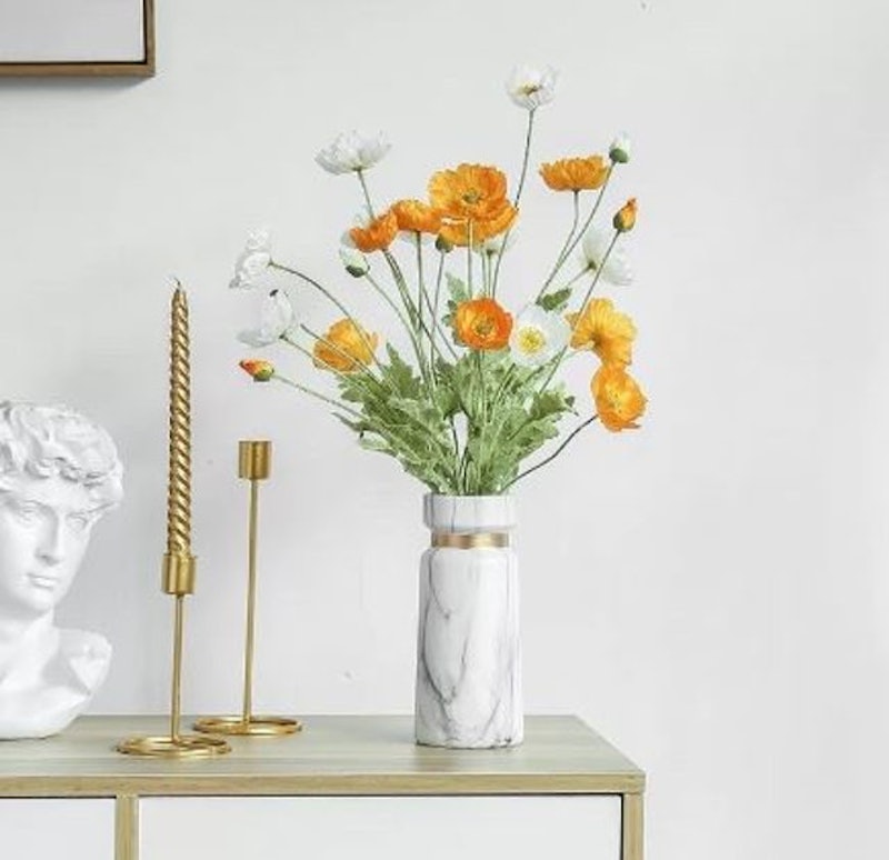 White Flower Vase VKP 2
