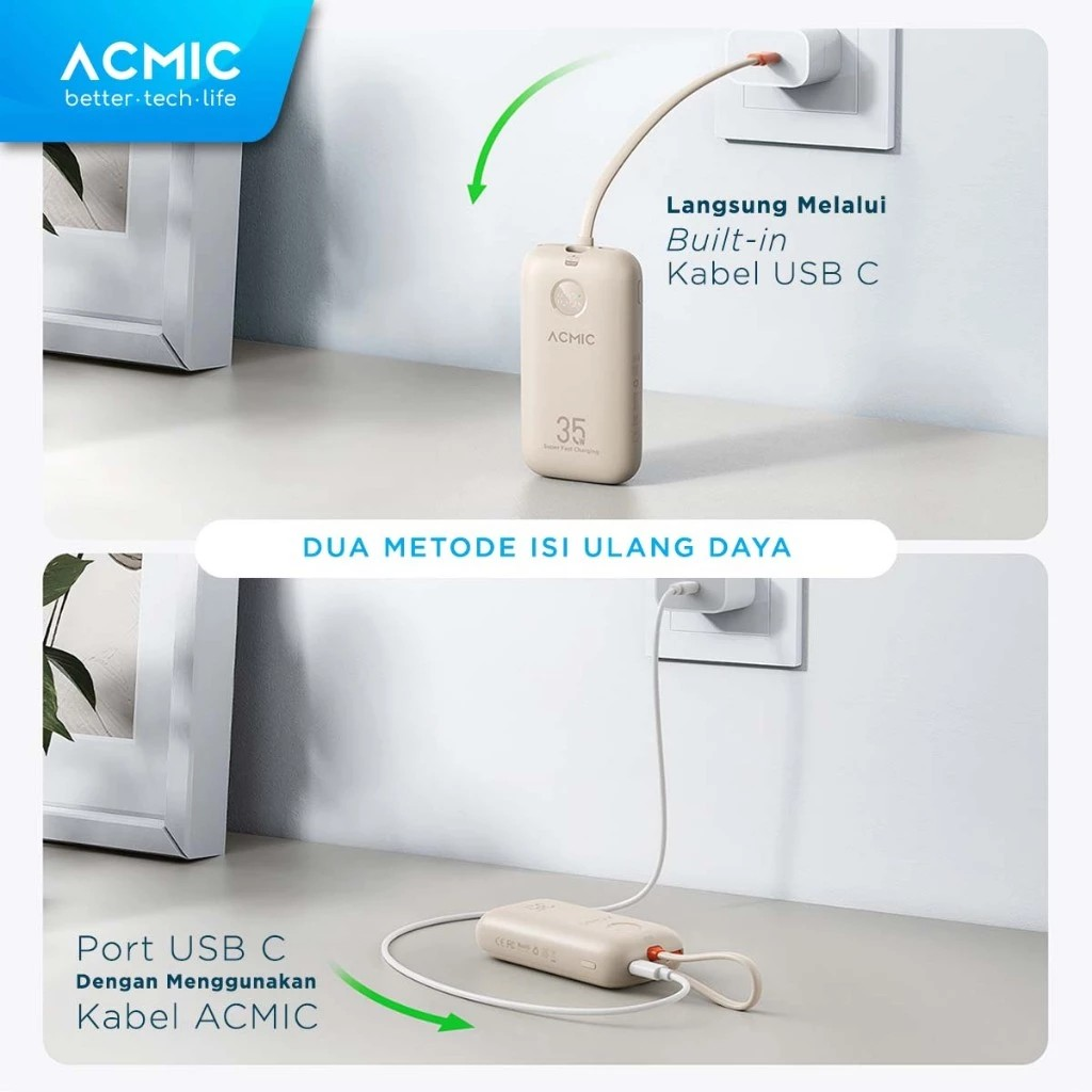 Acmic Elektronik Indonesia ACMIC Neopower Super Mini 35W Powerbank 30.000 mAh