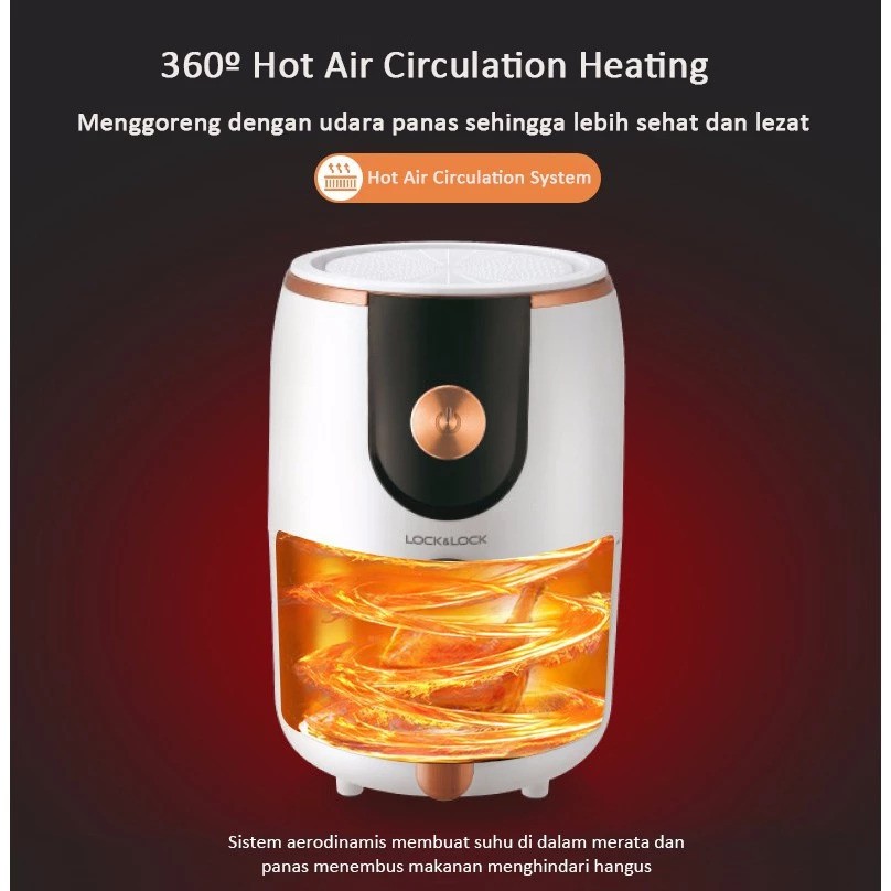 Lock & Lock LocknLock Eco Air Fryer 1,6 L EJF211WOL