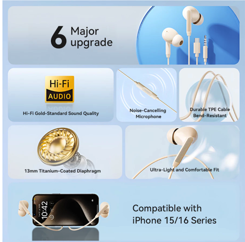 KiiP Headset Wired HiFi Earphone 5